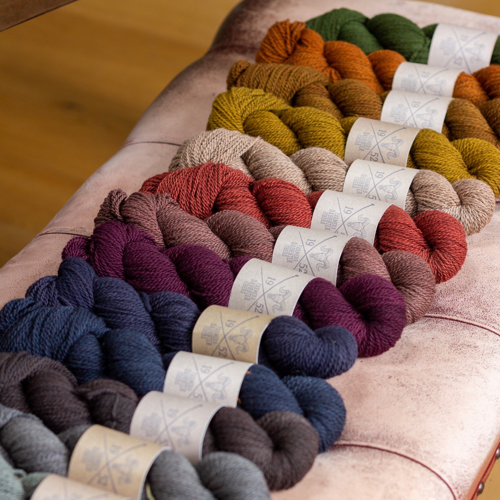 Recollect by The Farmers Daughter Fibers Rainbow Line diagonal Sq
