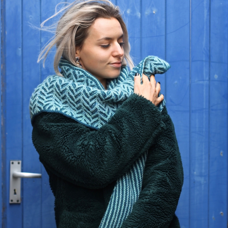 Ramble Shawl Studio Sample