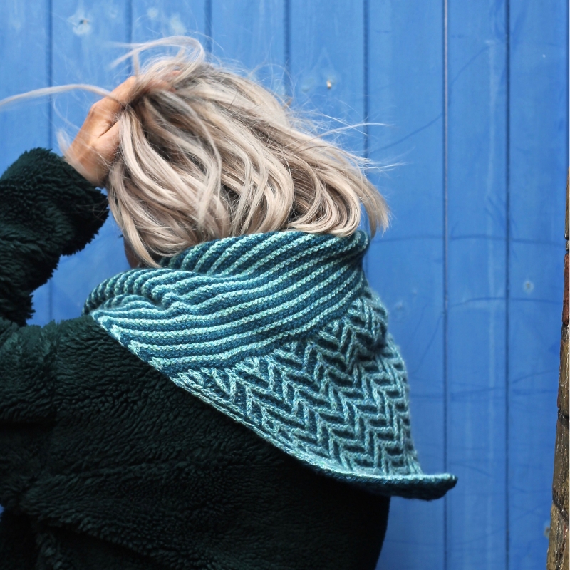 Ramble Shawl Studio Sample