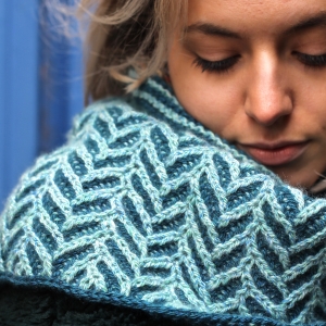 Ramble Shawl Studio Sample