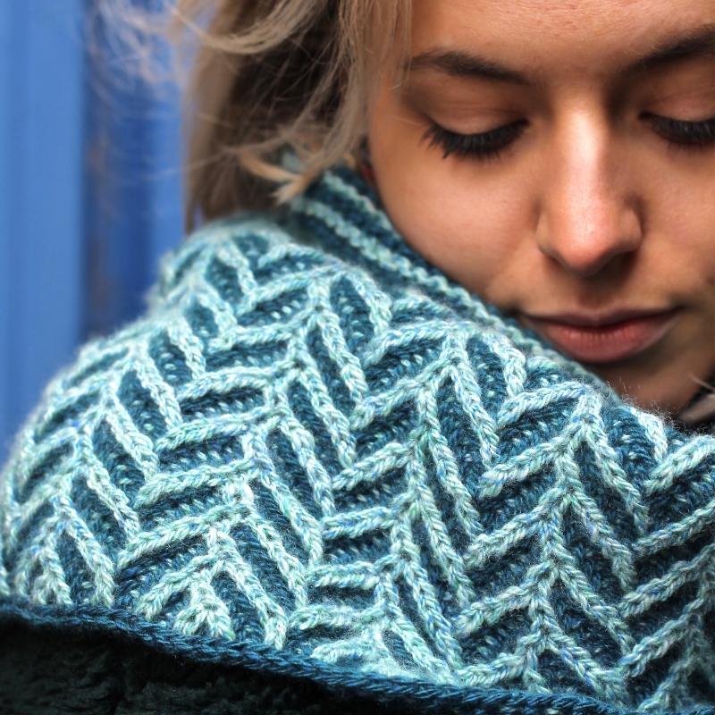 Ramble Shawl Studio Sample