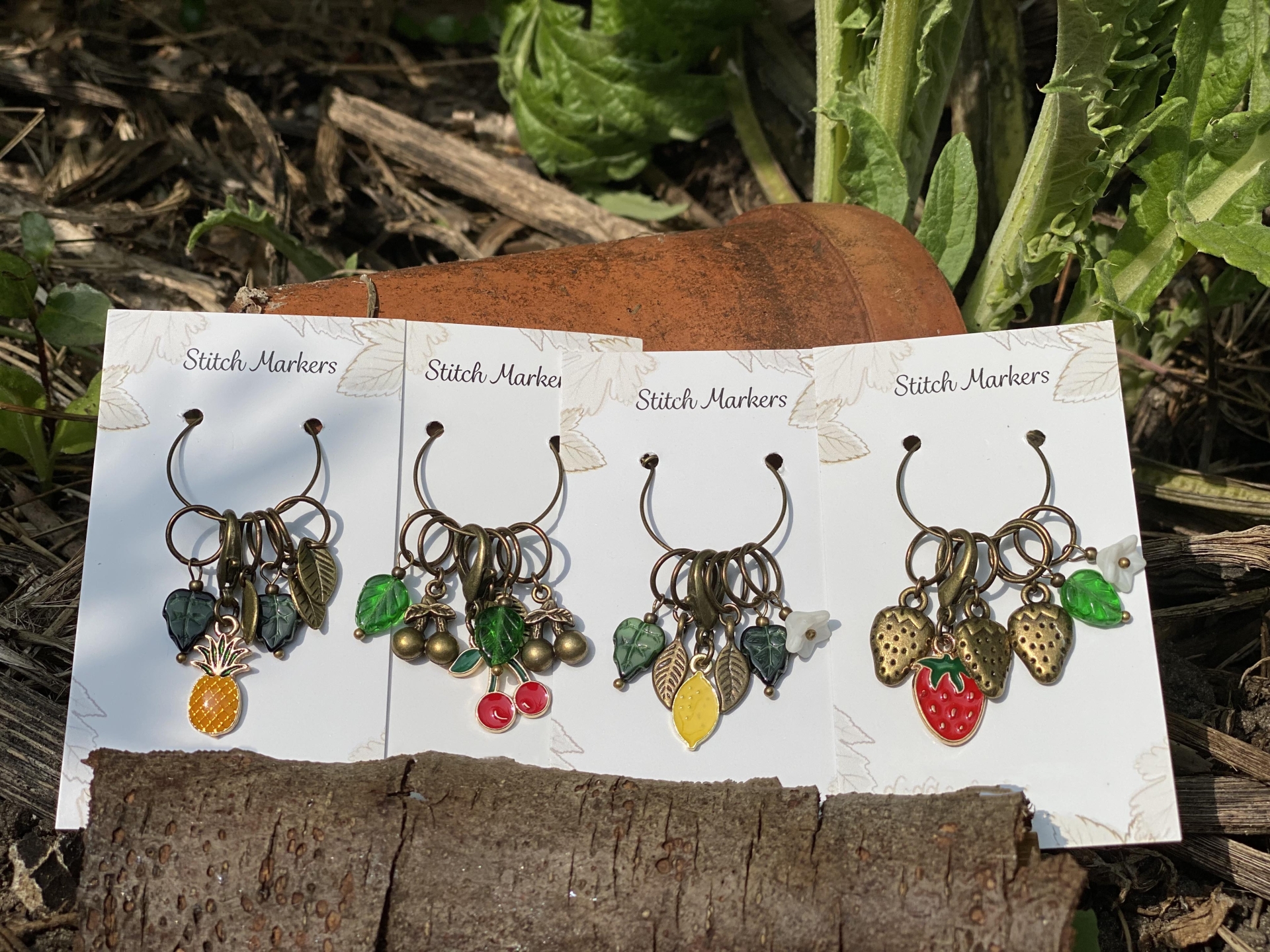 Never Not Knitting summer fruits stitch markers set