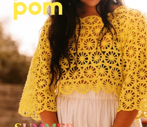 pompom quarterly issue 45: summer crush depicting a yellow crochet top